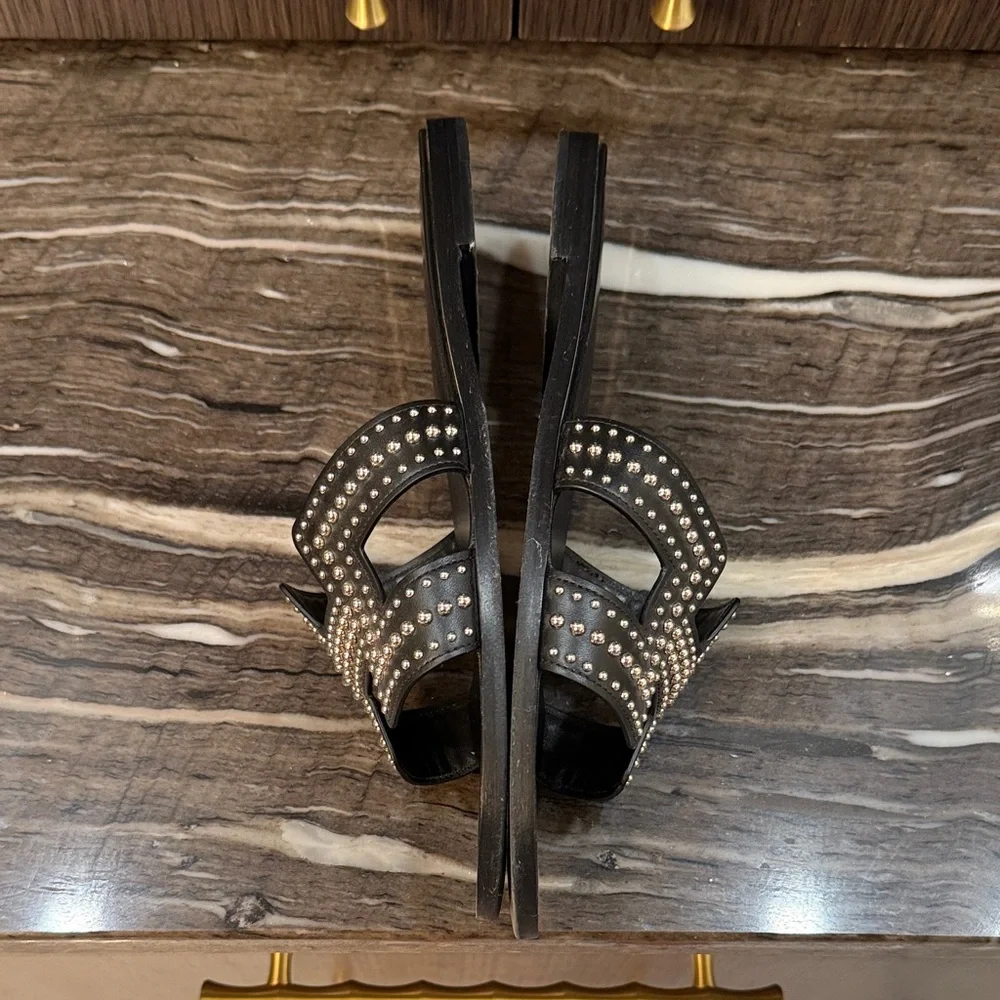 🖤 Hermes Studded Black Leather Orans 🖤 - Picture 13 of 17
